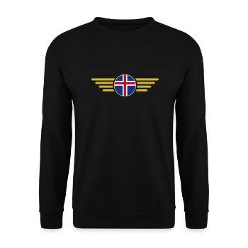 J’aime l’Islande T-shirt design de style élégance - Sweat-shirt Unisexe - noir - Devant - Alina (178cm) & Michal (187cm)