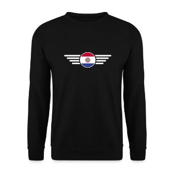 I Love Paraguay, Elegance Style Design T-Shirt - Unisex Sweatshirt - black - Front - Alina (178cm) & Michal (187cm)