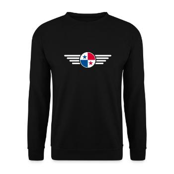Ich liebe Panama, Eleganz Stil Design T-Shirt - Unisex Pullover - Schwarz - Vorne - Alina (178cm) & Michal (187cm)