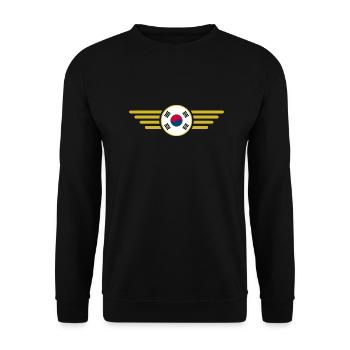 I Love South Korea, Elegance Style Design T-Shirt - Unisex Sweatshirt - black - Front - Alina (178cm) & Michal (187cm)