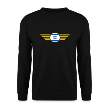 I Love Israel Elegance Style Design T-Shirt - Unisex Sweatshirt - black - Front - Alina (178cm) & Michal (187cm)