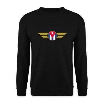 Ich liebe Kuba, Eleganz Design T-Shirt, Kleidung - Unisex Pullover - Schwarz - Vorne - Alina (178cm) & Michal (187cm)