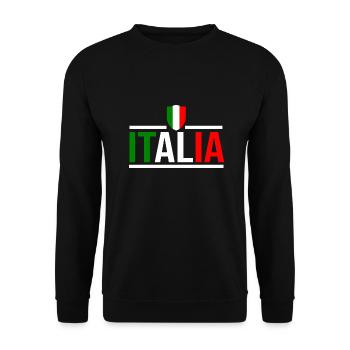 Italia Italiener Italienisch Italien - Unisex Pullover - Schwarz - Vorne - Alina (178cm) & Michal (187cm)