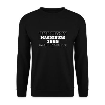 ALLEMAGNE SACHSEN ANHALT MAGDEBOURG 1965 - Sweat-shirt Unisexe - noir - Devant - Alina (178cm) & Michal (187cm)