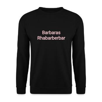 Bar à la rhubarbe de Barbara - Sweat-shirt Unisexe - noir - Devant - Alina (178cm) & Michal (187cm)