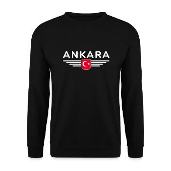 Turkey Ankara Türkiye Istanbul T Shirt Design - Unisex Sweatshirt - black - Front - Alina (178cm) & Michal (187cm)