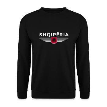 Albania Design – Fierté et style - Sweat-shirt Unisexe - noir - Devant - Alina (178cm) & Michal (187cm)