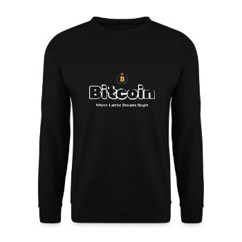 Bitcoin Merch You’ll Love - Crypto Clothing - Unisex Sweatshirt - black - Front - Alina (178cm) & Michal (187cm)
