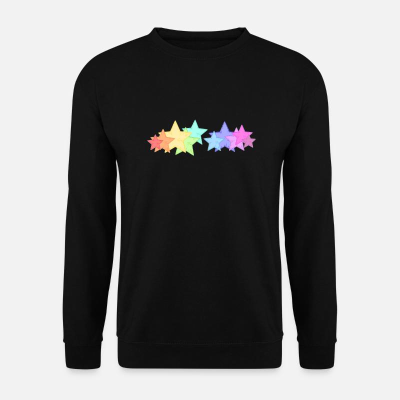bunte Sterne - Unisex Pullover - Schwarz