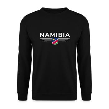 Namibia T-Shirt for Fans and Travelers - Unisex Sweatshirt - black - Front - Alina (178cm) & Michal (187cm)