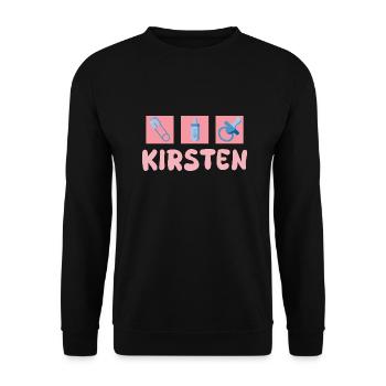 Pacifier Kirsten - Unisex Sweatshirt - black - Front - Alina (178cm) & Michal (187cm)