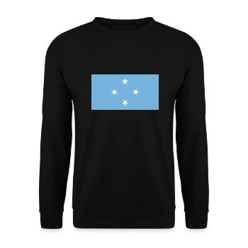 Micronesia - Unisex Sweatshirt - black - Front - Alina (178cm) & Michal (187cm)