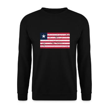 Liberia Liberia - Unisex Sweatshirt - black - Front - Alina (178cm) & Michal (187cm)