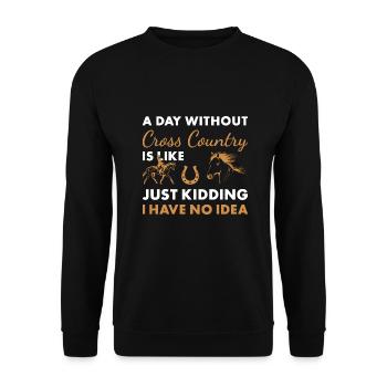 Rider A Day Without Cross Country - Unisex Sweatshirt - black - Front - Alina (178cm) & Michal (187cm)