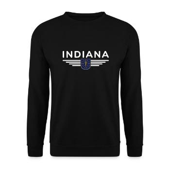 Indiana Fan T-Shirt – Montrez votre fierté ! - Sweat-shirt Unisexe - noir - Devant - Alina (178cm) & Michal (187cm)