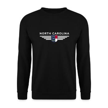 North Carolina Fan T-Shirt – Stylisch & Einzigarti - Unisex Pullover - Schwarz - Vorne - Alina (178cm) & Michal (187cm)