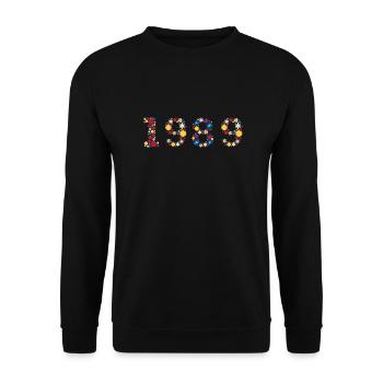 Flowers 1989 - Unisex Sweatshirt - black - Front - Alina (178cm) & Michal (187cm)