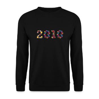 Flowers 2010 - Unisex Pullover - Schwarz - Vorne - Alina (178cm) & Michal (187cm)