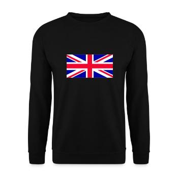 Großbritannien - Union Jack - Unisex Pullover - Schwarz - Vorne - Alina (178cm) & Michal (187cm)