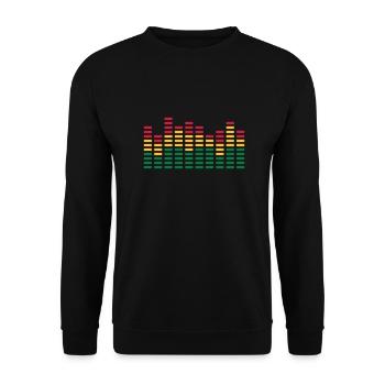 equalizer, Tape, cassette, music, tapes, radio - Unisex Sweatshirt - black - Front - Alina (178cm) & Michal (187cm)