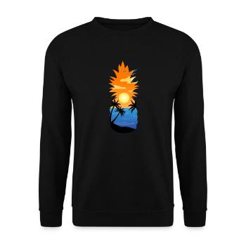 Pineapple - Summer Feelings - Unisex Pullover - Schwarz - Vorne - Alina (178cm) & Michal (187cm)
