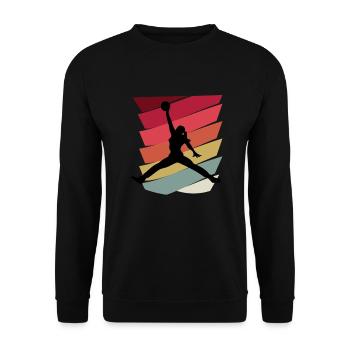 Basketball Girl Geschenkidee - Unisex Pullover - Schwarz - Vorne - Alina (178cm) & Michal (187cm)