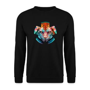 Flowerbeast 10 - von Art Vindeyre - Unisex Pullover - Schwarz - Vorne - Alina (178cm) & Michal (187cm)