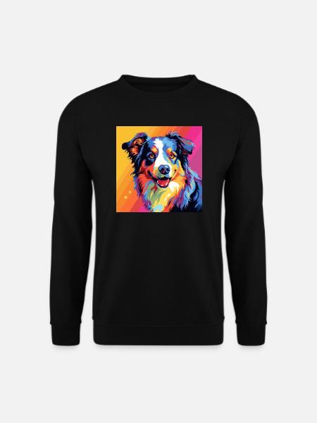 Australian Shepherd Pop Art - Unisex Sweatshirt - black