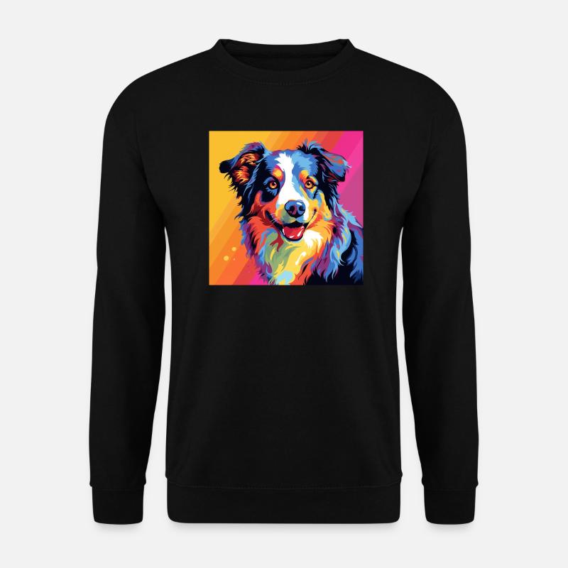 Australian Shepherd Pop Art - Unisex Pullover - Schwarz