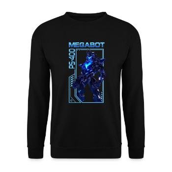 Game Console MegaBot PS-400 – Anime Shirt - Unisex Sweatshirt - black - Front - Alina (178cm) & Michal (187cm)