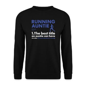 Sport Auntie Running - Unisex Sweatshirt - black - Front - Alina (178cm) & Michal (187cm)
