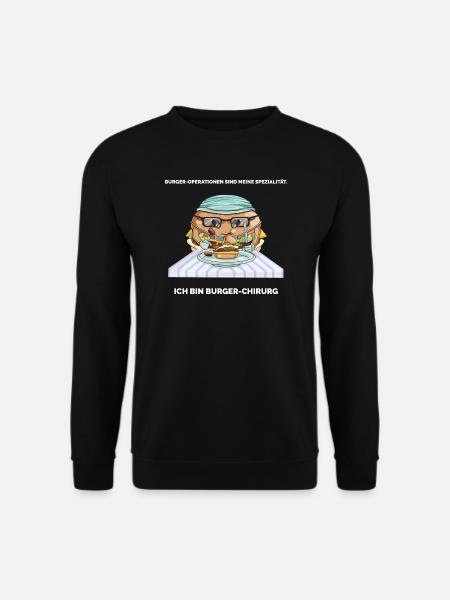 Ich bin Burger-Chirurg - Unisex Pullover - Schwarz