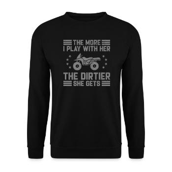 Motocross Funny Saying Dentist Bill Dirt Bike - Unisex Sweatshirt - black - Front - Alina (178cm) & Michal (187cm)