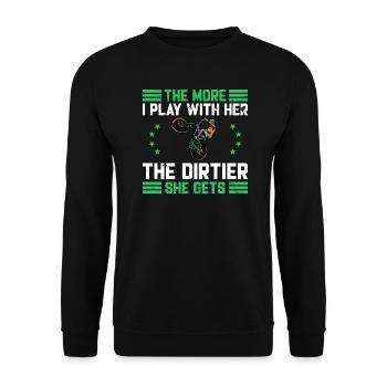 Motocross Funny Saying Dentist Bill Dirt Bike - Unisex Sweatshirt - black - Front - Alina (178cm) & Michal (187cm)