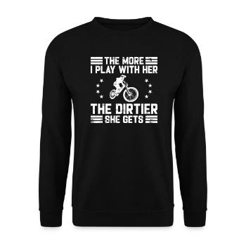 Motocross Funny Saying Dentist Bill Dirt Bike - Unisex Sweatshirt - black - Front - Alina (178cm) & Michal (187cm)