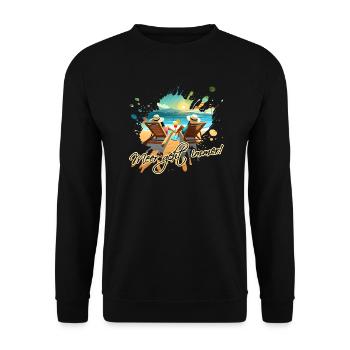 The sea is always good - Unisex Sweatshirt - black - Front - Alina (178cm) & Michal (187cm)