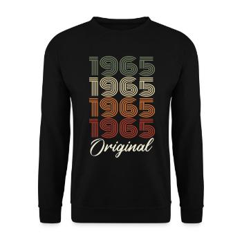 1965 Cadeau D'anniversaire Vintage Original 1965 - Sweat-shirt Unisexe - noir - Devant - Alina (178cm) & Michal (187cm)