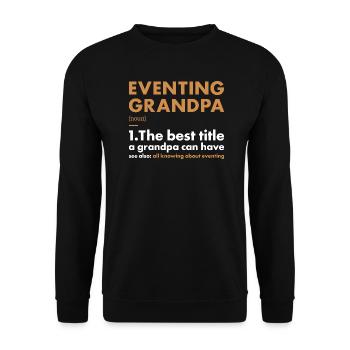 Rider Grandpa Definition Eventing - Unisex Sweatshirt - black - Front - Alina (178cm) & Michal (187cm)