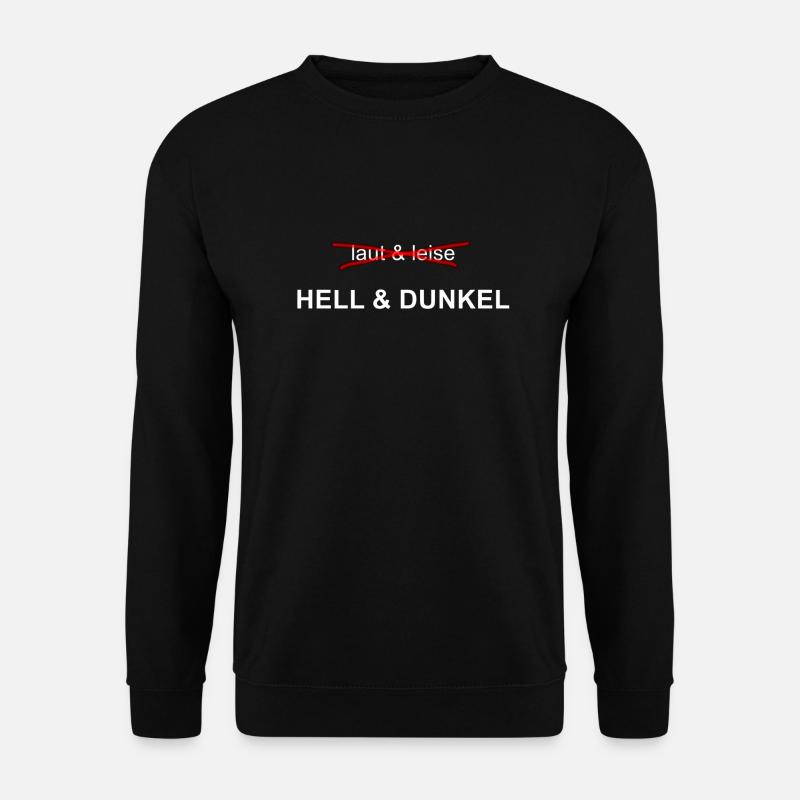 laut&leise - HELL&DUNKEL - Unisex Pullover - Schwarz