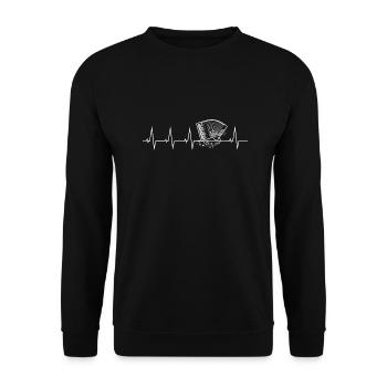 J’aime mon accordéon - Sweat-shirt Unisexe - noir - Devant - Alina (178cm) & Michal (187cm)