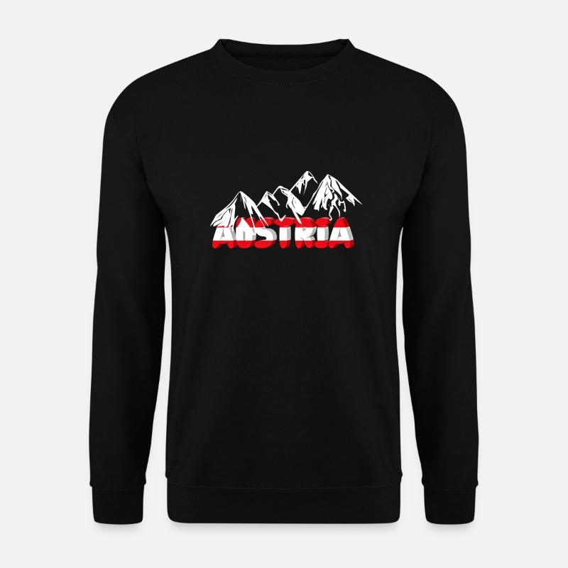 Austria with mountains - Unisex Sweatshirt - black