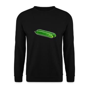 Gurken. concombre. gurka. cucumber - Unisex Pullover - Schwarz - Vorne - Alina (178cm) & Michal (187cm)