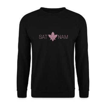 SAT NAM pink - Unisex Sweatshirt - black - Front - Alina (178cm) & Michal (187cm)