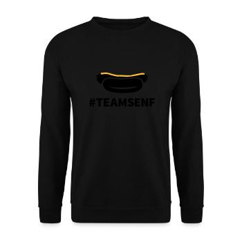 Team Senf - Unisex Pullover - Schwarz - Vorne - Alina (178cm) & Michal (187cm)