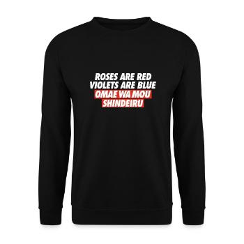 OMAE WA MOU SHINDEIRU - Unisex Sweatshirt - black - Front - Alina (178cm) & Michal (187cm)