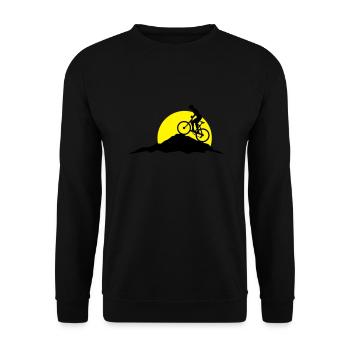 Sport - Berge Fahrrad - Unisex Pullover - Schwarz - Vorne - Alina (178cm) & Michal (187cm)