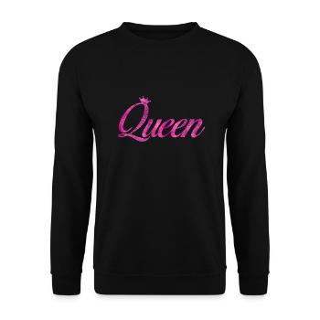 Queen - Unisex Sweatshirt - black - Front - Alina (178cm) & Michal (187cm)