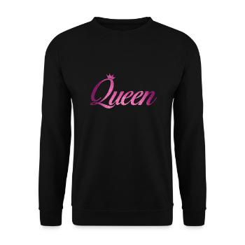 Queen - Unisex Sweatshirt - black - Front - Alina (178cm) & Michal (187cm)