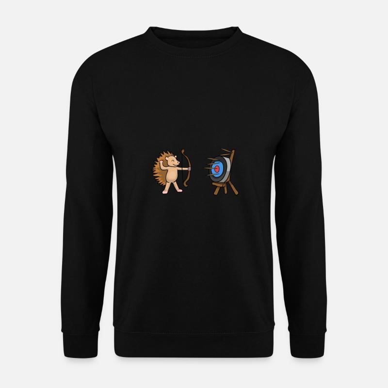 Hedgehog Archery Archer Bowman Bowhunter Bow And - Unisex Sweatshirt - black