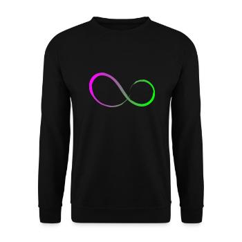Infinity Sign Infinity Symbol Design - Unisex Sweatshirt - black - Front - Alina (178cm) & Michal (187cm)